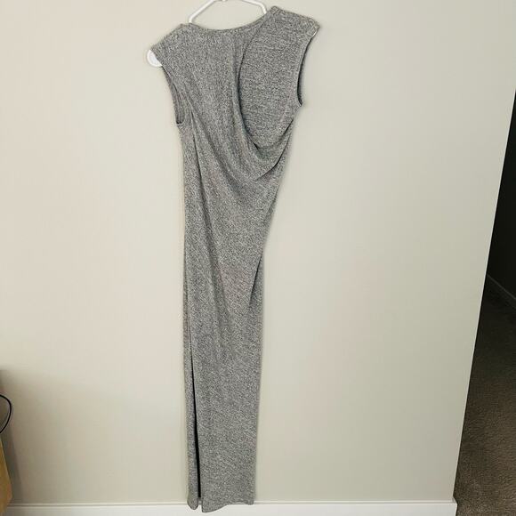 T by Alexander Wang Gray Draped Back Midi Maxi Dress (S) - Picture 5 of 7